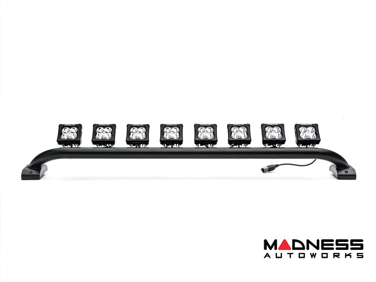 Ford Bronco Light Upgrade - Roof Rack Light Mount Bar - Tubular - 8x 3-Inch Amber/ White Pod Lights